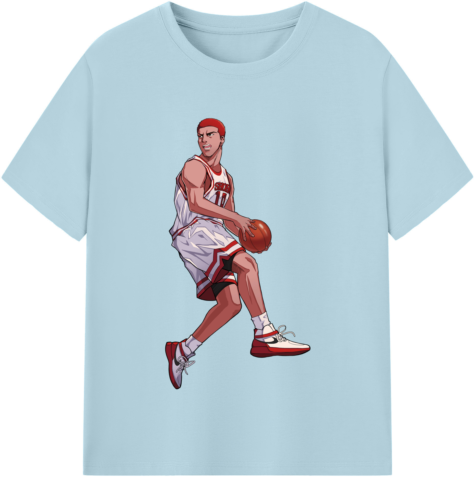 SLAM DUNK／スラムダンク 綿100％半袖Tシャツ（フロントプリント）